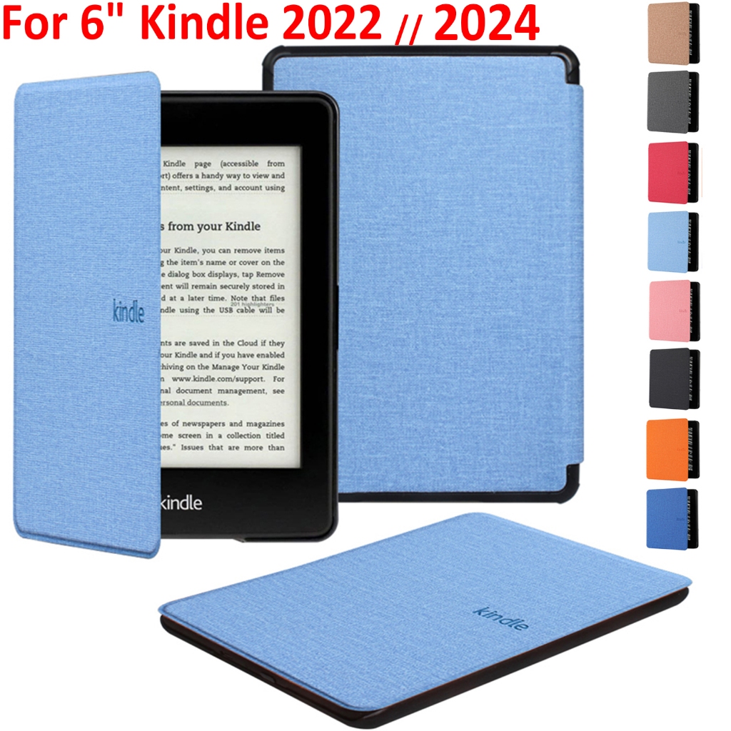สําหรับจุด 6 "รุ่น 11) 2024 2022 Flip Case PU หนัง Hard Case สําหรับ Kindle Basic E-book Kids Gen11 [รุ่น NO: C2V2L3/RS23CV