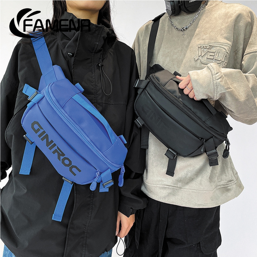FAMENR【พร้อมส่ง】กระเป๋าคาดอกผช กระเป๋าคาดอกลําลอง น้ําหนักเบา กันน้ํา สําหรับผู้ชาย