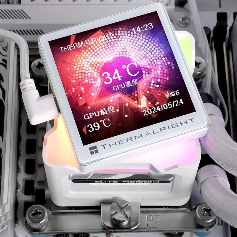 Thermalright ELITE VISION 360 ARGB หม้อน้ําระบายความร้อนด้วยน้ํา All-in-one, หน้าจอจอแสดงผล IPS LCD ขนาด 2.73 นิ้ว/DIY/แม่เหล็ก