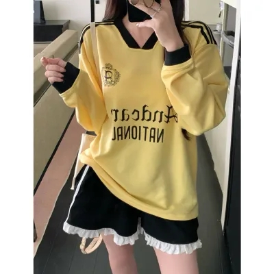 NZN สไตล์เกาหลีฤดูหนาวสามบาร์คอวีแขนยาวเสื้อสวมหัวเสื้อกันหนาวผู้หญิง
