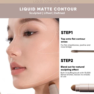 [ขายดี] Judydoll จูดี้ดอล สองหัว ไฮไลท์คอนทัวร์ ติดทนนาน กันน้ำ นุ่มลื่น Liquid Contour & Highlight