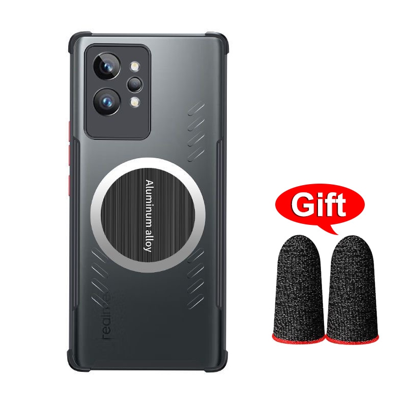 สําหรับRealme GT 2 ProกรณีGT3 GT5อลูมิเนียมกระจายความร้อนสําหรับRealme GT Neo 2 2T 3 5 SE Graphene Cooling Cover GT6