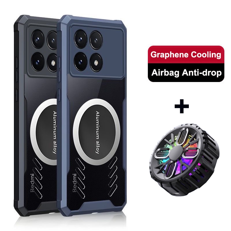 สําหรับ Redmi K70 Pro Graphene Vent Hole Case Poco F6 Pro / X6 Pro การกระจายความร้อน Breathable + หม