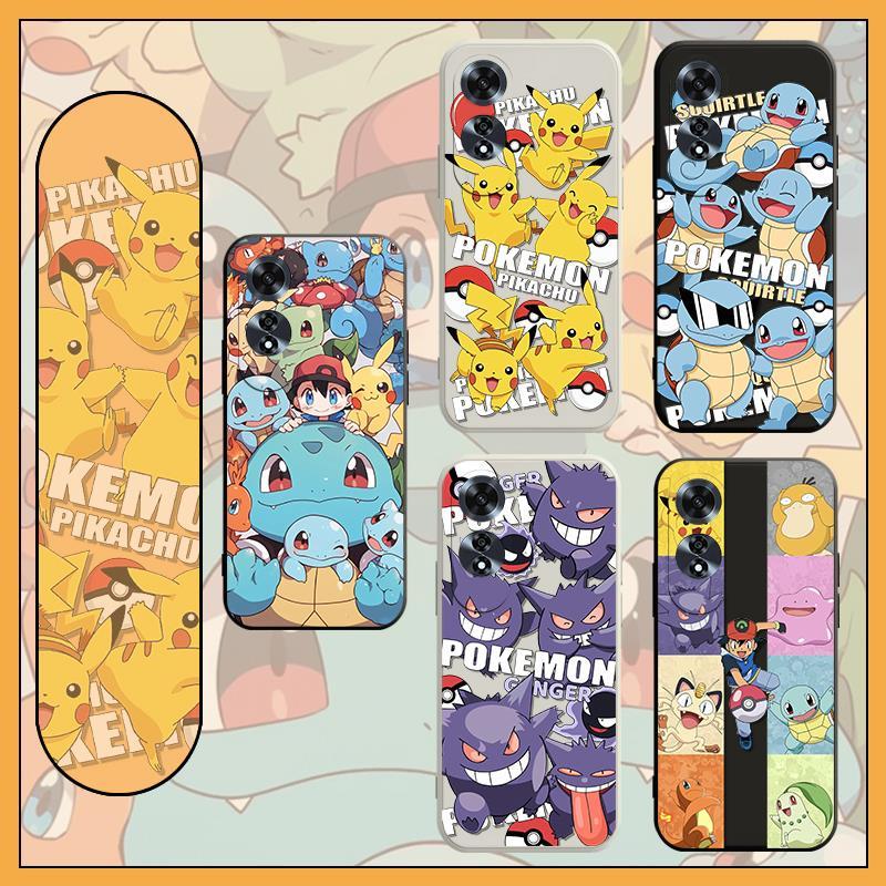 สําหรับoppo A5 A5S A7 A9 A11K A12 A31 A33 A53 A55 A60 4G 5G 2020 2021 2024 POKEMON TPU Matteกรณีปกอ่อน