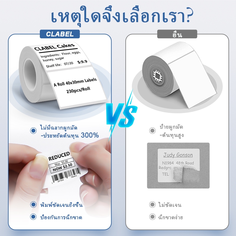 Clabel ฉลากความร้อน กันน้ำ กันน้ำมัน สำหรับอาหารสด แช่แข็ง ซูเปอร์มาร์เก็ต ราคา ถูกที่สุด ดีลบีเคเค แกลเลอรีภาพที่ 2
