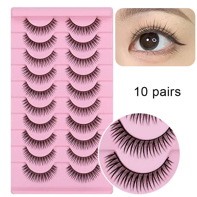 10 คู่ 3D หนา Faux Mink Lashes ธรรมชาติดู Crisscross Messy สั้นขนตาปลอม Extensions (หลายสไตล์)