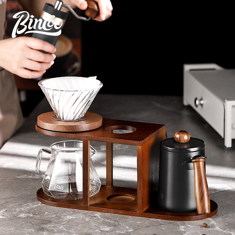 Bincoo ชุดหม้อกาแฟชงด้วยมือ ที่วางกาแฟ ถ้วยกรอง ชุดหม้อแชร์ เครื่องชงกาแฟ 400ml – โปรปัง