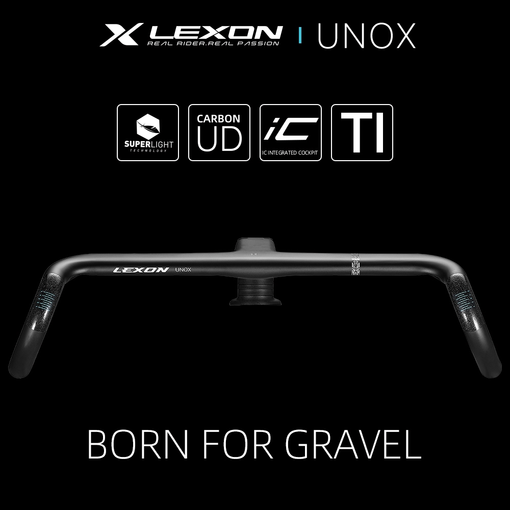 สต็อกพร้อม! LEXON Gravel Handlebar Carbon Road Integrated 28.6 mm Road Bike Bar With Bike Computer Holder Handlebar Bicycle Parts