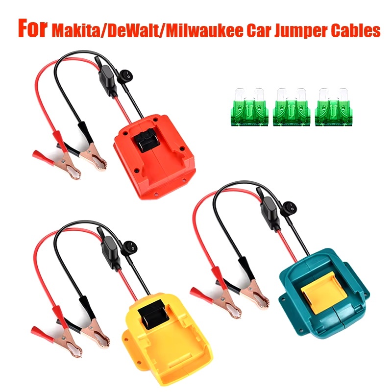 อะแดปเตอร์สําหรับ Makita/DeWalt/Milwaukee18V 20V Li-Ion แบตเตอรี่ DIY อะแดปเตอร์รถจัมเปอร์รถ Supercharger สาย