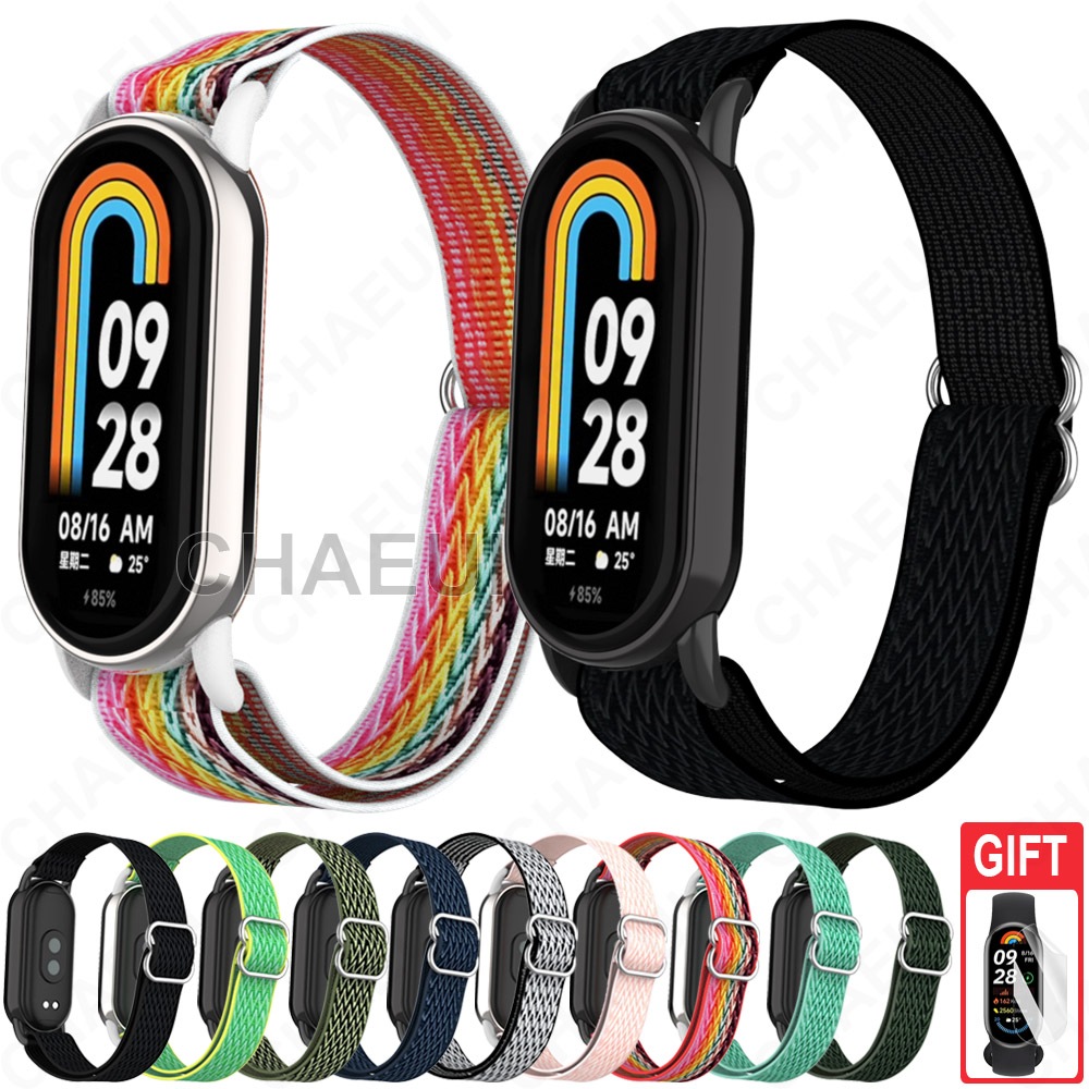 สายรัดไนลอนเปลี่ยนอุปกรณ์เสริม Wirstband สําหรับ Xiaomi Smart Band 10 9 8 / Band 10 Ceramic Edition