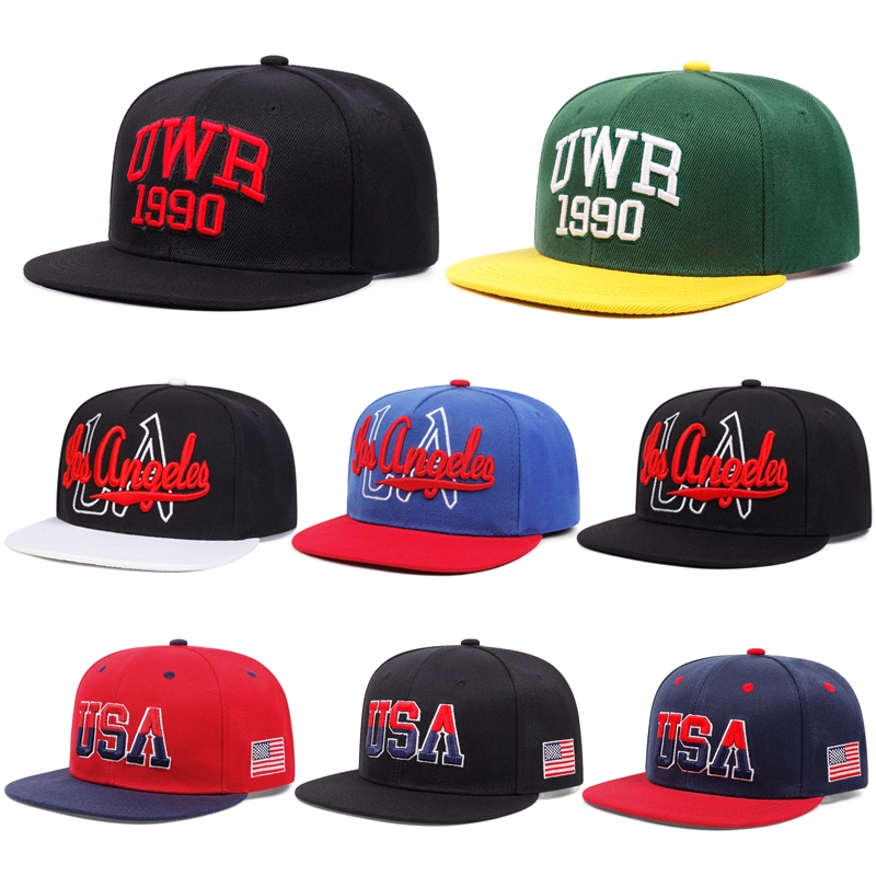 Los Angeles ปักหมวกเบสบอลสําหรับผู้ชายแฟชั่น snapback หมวก hip hop หมวกปีกแบนสําหรับผู้หญิง