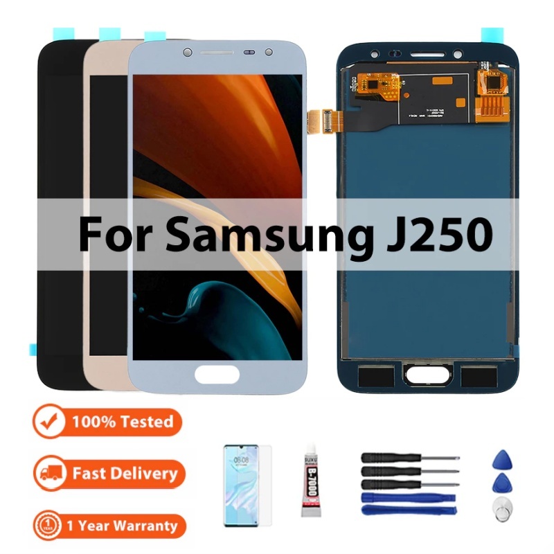 Samsung Galaxy J2 Pro (2018) J250 J250F SM-J250G จอแสดงผลหน้าจอสัมผัสส่วนประกอบเครื่องดนตรีดิจิตอลหน