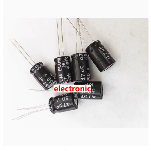 50V47UF ยี่ห้อใหม่ ELUM Promise NP Audio Crossover ตัวเก็บประจุไฟฟ้า 47UF50V 8 * 11
