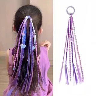 เด็กคุโรมิวิกผมถักเปียสาวน้อยหวานเย็นมวยที่มีสีสันบิดถักเปียสไตล์ใหม่