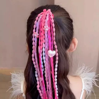 เด็กคุโรมิวิกผมถักเปียสาวน้อยหวานเย็นมวยที่มีสีสันบิดถักเปียสไตล์ใหม่