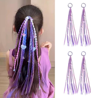เด็กคุโรมิวิกผมถักเปียสาวน้อยหวานเย็นมวยที่มีสีสันบิดถักเปียสไตล์ใหม่