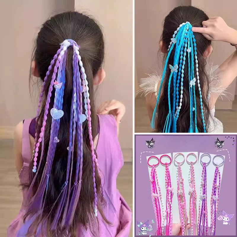 เด็กคุโรมิวิกผมถักเปียสาวน้อยหวานเย็นมวยที่มีสีสันบิดถักเปียสไตล์ใหม่