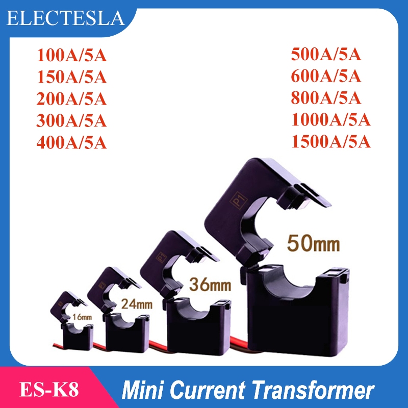 เซ็นเซอร์หม้อแปลงกระแสไมโครแยกแกน AC เปิดประเภท CT 80A 120A 200A 300A 500A เซ็นเซอร์