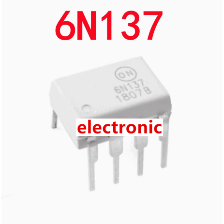 สีขาว 6N137M DIP-8 6n137 6N137M ปลั๊กตรงความเร็วสูง Optocoupler 6n137