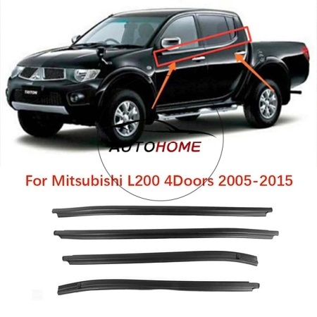 ภายนอกหน้าต่าง Weatherstrip สําหรับ Mitsubishi Triton L200 2005-2015 Pajero S Weatherstrip หน้าต่างซีลรถหน้าต่าง Moulding Trim Seal