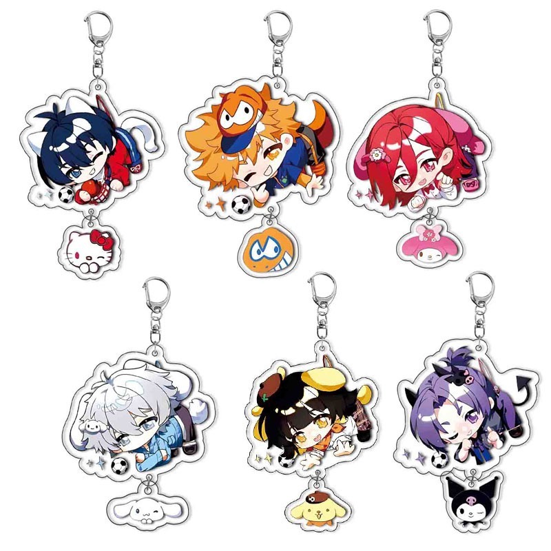 อะนิเมะ BLUE LOCK Isagi Yoichi Chigiri Hyoma Seishiro Nagi น่ารักอะคริลิคจี้รูปพวงกุญแจคอลเลกชันชุดของขวัญคอสเพลย์