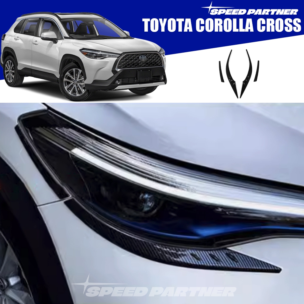 คิ้วไฟหน้า Toyota Corolla Cross Carbon fiber คิ้วไฟหน้าสําหรับ Corolla Cross (2021-2024)