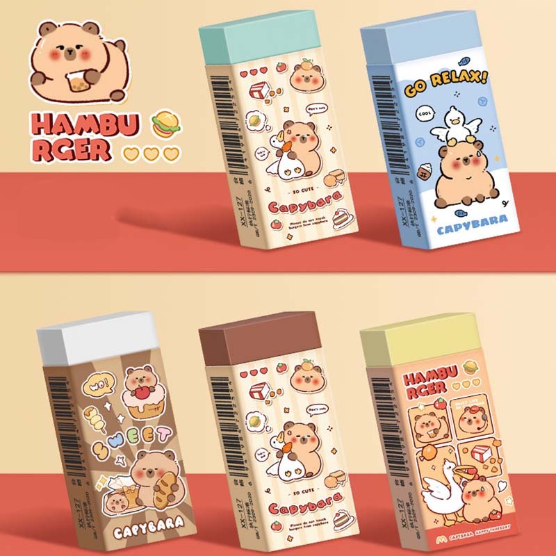 สัตว์น่ารักสแควร์นักเรียนยางลบนักเรียนยางลบเครื่องมือเครื่องเขียน