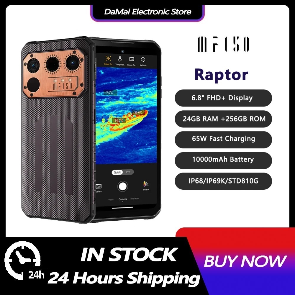 Iiif150 Raptor โทรศัพท์ 6.8 นิ้ว 120Hz Ultra Thin IP68 โทรศัพท์มือถือที่ทนทาน 12GB 256GB 108MP 10000