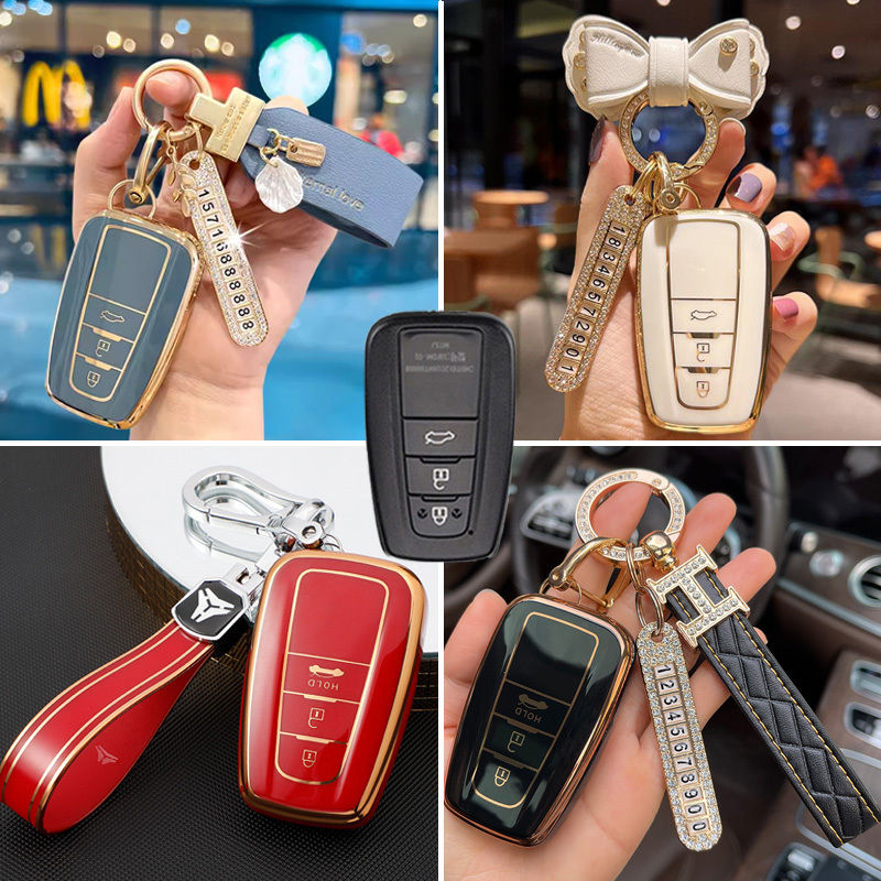 เคสกุญแจรีโมทรถยนต์ TPU กันรอยขีดข่วน สําหรับ Toyota Corolla Altis Corolla Cross Camry CHR RAV 4