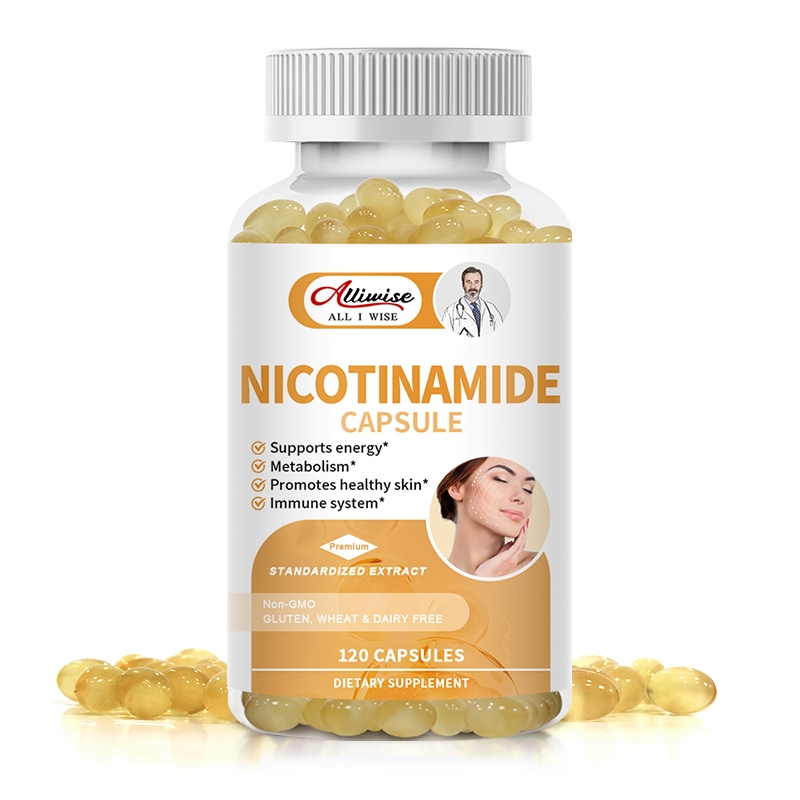 Alliwise Nicotinamide with Resveratrol วิตามิน B3 500 มก. ยาเสริม ปราศจากฟลัช เสริม เพื่อสนับสนุน NAD เซลล์ผิว สุขภาพ และพลังงาน