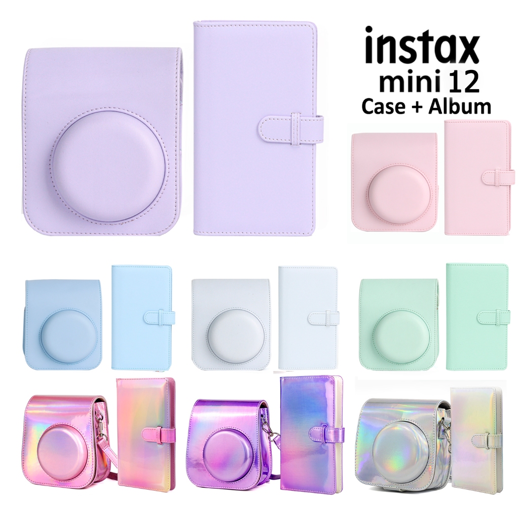 กระเป๋ากล้อง Fujifilm Instax Mini 12 + อัลบั้มภาพสีแมทช์ 64/96/108 กระเป๋า