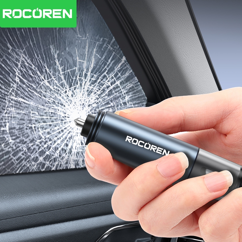 Rocoren Sharp Safety Hammer 1S Broken Windows Quick และปลอดภัย Self Rescue Window + Breakage + เข็มขัดนิรภัยตัด