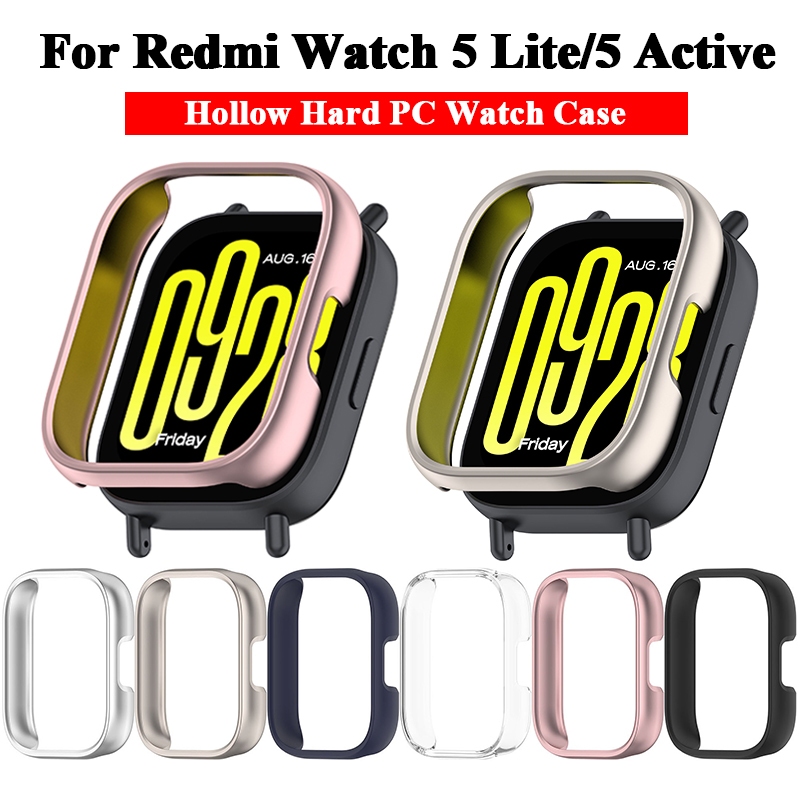 Hard PC สําหรับ Redmi watch 5 acitve/5 lite กันชน Hollow ป้องกันกรณีสําหรับ Redmi watch 5 lite เคสกันกระแทกไม่มีฟิล์มแก้วหน้าจอ