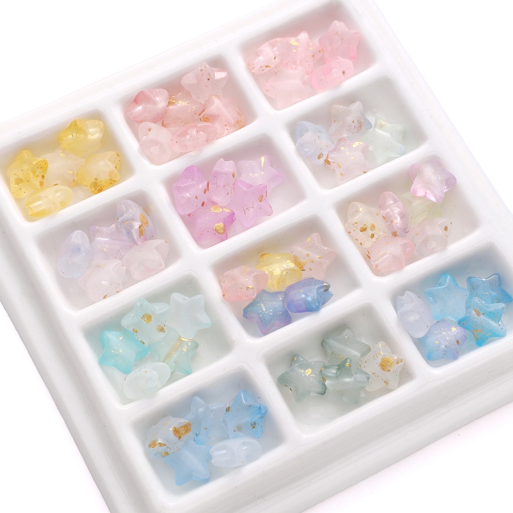 [10x9 มม.] 45 ชิ้นอะคริลิคดาวห้าแฉกเคลือบจุดดาวห้าแฉก ทําเอง สร้อยข้อมือสร้อยคออุปกรณ์เสริม - รูปที่ 4