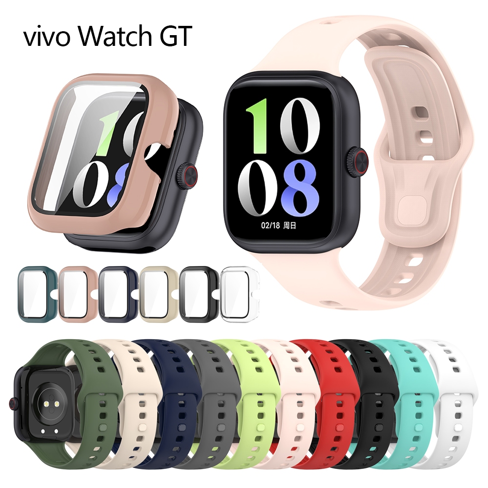 Vivo watch GT strap case กระจกนิรภัยป้องกันหน้าจอแฟชั่นโลหะ smart watch band strap