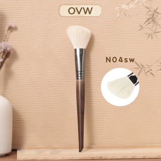 Ovw แปรงแต่งหน้า แปรงปัดแก้ม แปรงคอนทัวร์ 1 ชิ้น ​แฮร์พีชผมแ…