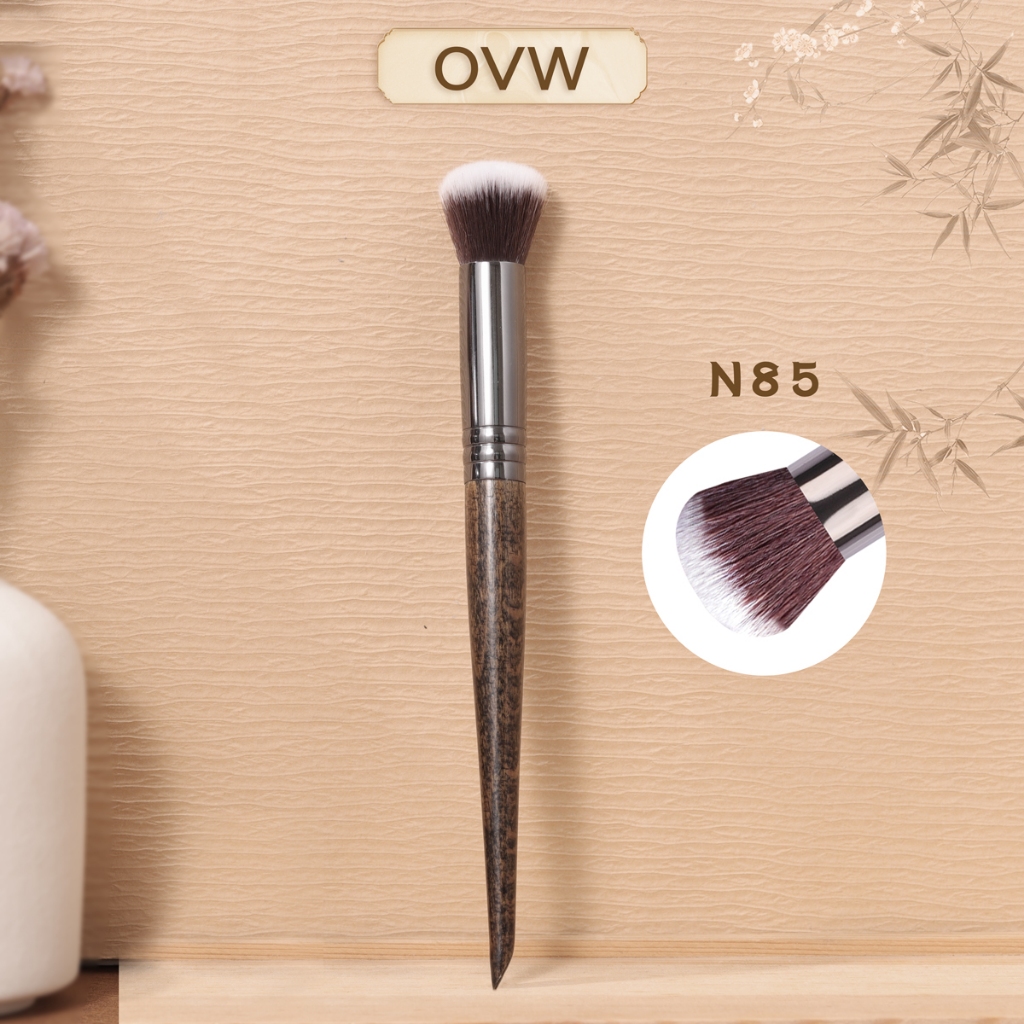 Ovw Professional Complexion Brush 1PCS Make up Brush ผมสังเคราะห์ Powder Smudge Brush N85