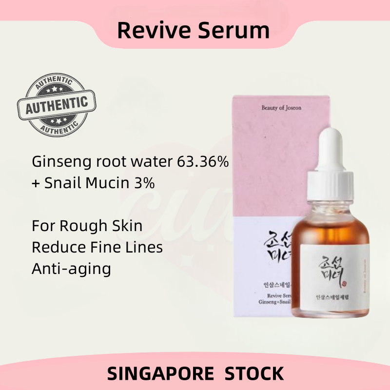 Boj - Revive Serum: Ginseng + Snail Mucin Facial Essence 30ml Against Aging & Pigmentation Face Skin