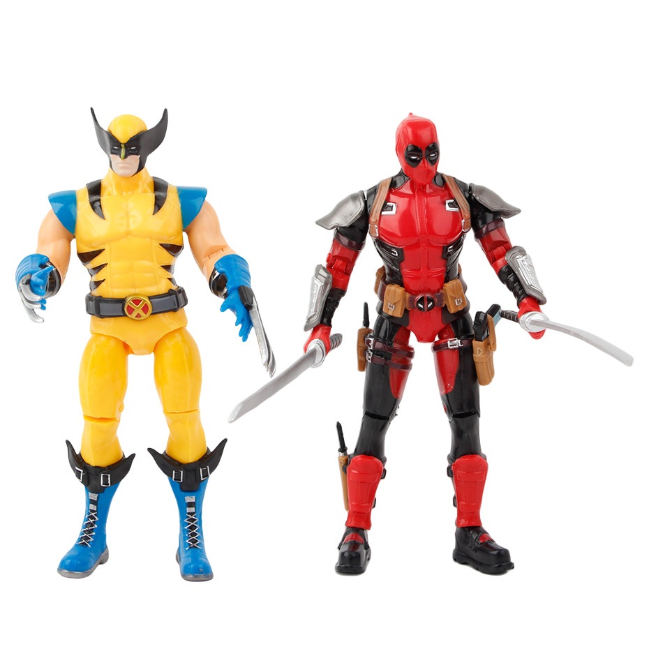 18 ซม.Avengers X-Men Superhero Deadpool Wolverine Classic Edition Joint Movable PVC Action Figures ตุ๊กตาของเล่น