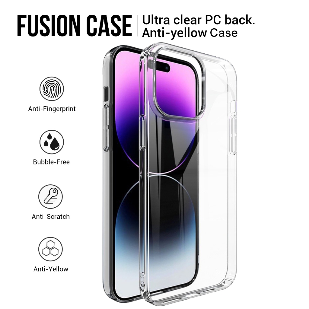 เคสโทรศัพท์มือถือ PC แข็ง แบบใส ป้องกันการกระแทก สําหรับ iPhone 17 16 15 14 13 12 11 Pro X XR XS Max