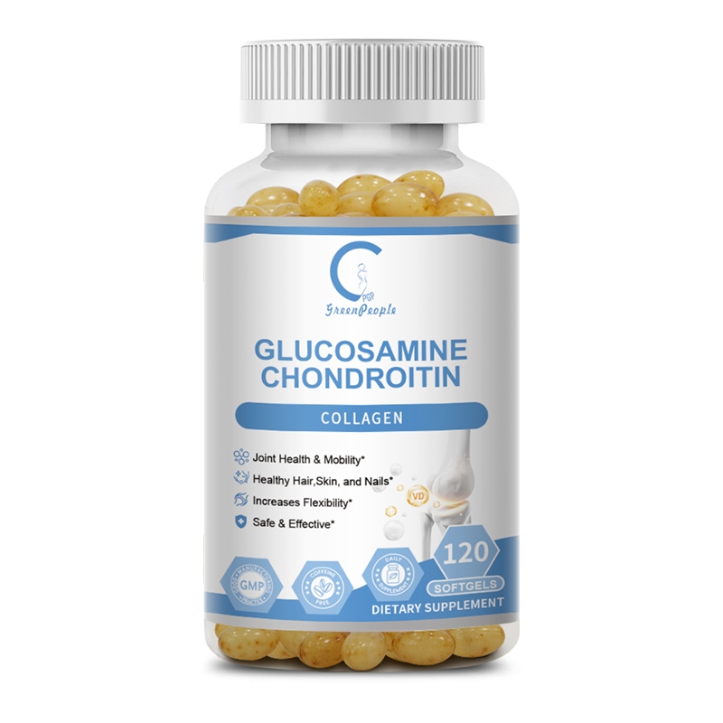 【GPGP Greenpeople】Glucosamine Chondroitin Collagen & MSM 120 แคปซูลอาหารเสริมวิตามินd3,โซเดียม,MSM,คอลลาเจนเปปไทด ์ ผงวัว Type1 และ 2,สําหรับผู ้ ชายและผู ้ หญิง