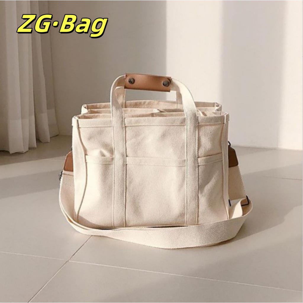 【STOCK IN Thailand】Ins Mommy Bag Temu Fashion for Mother Baby Portable Canvas Multifunctional One-Sh