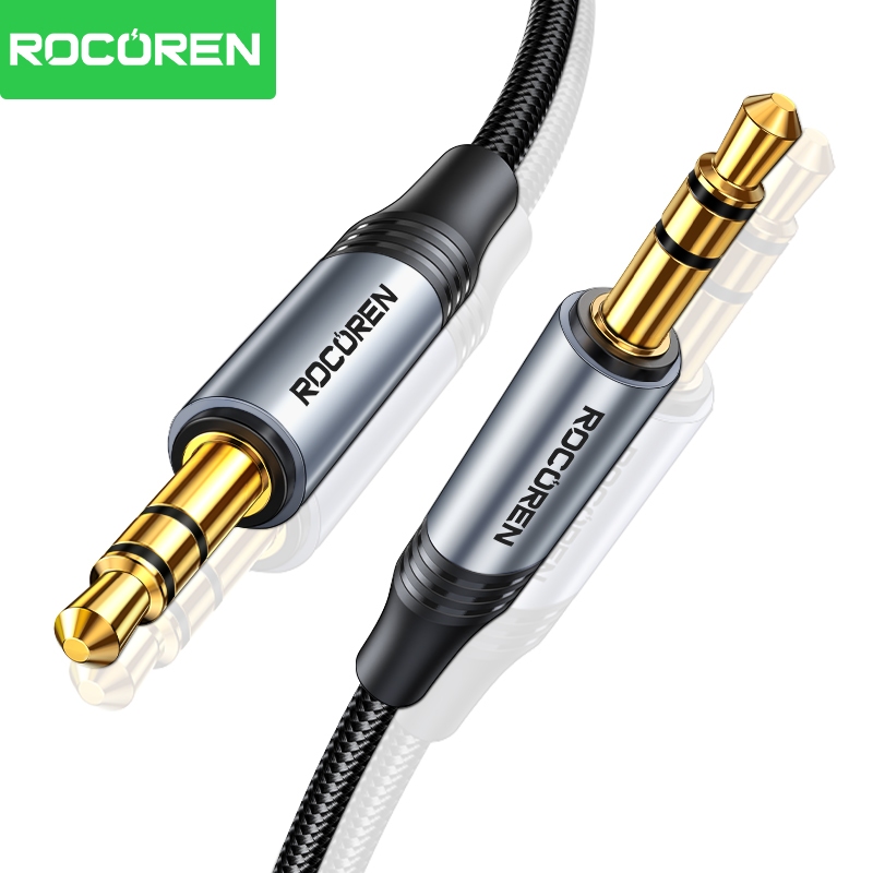 Rocoren 3.5 มม.AUX สายสัญญาณเสียงชายชายเสียงบริสุทธิ์เพลิดเพลินไปกับสําหรับโทรศัพท์แล็ปท็อปเครื่องเสียงรถยนต์ทีวี