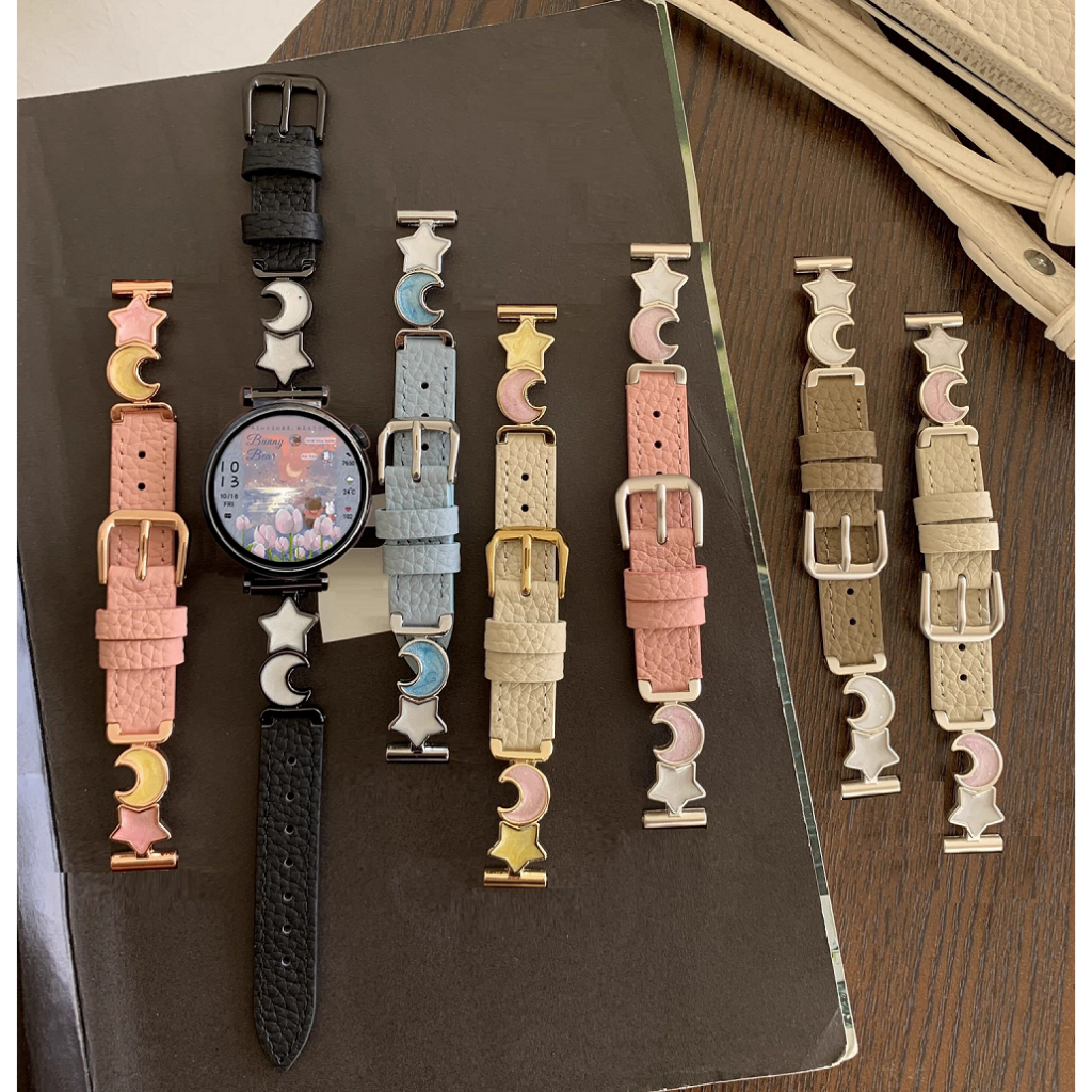Star Moon สายCompatible For Huawei watch GT 5 Strap Huawei watch GT5 Pro สาย huawei gt5 strap GT2 /GT2E/GT3 pro / watch GT 4 สายนาฬิกา GT 5 Redmi 5 Lite Redmi 5 Active Strap / Amazfit bip 5 / GTS3 / GTS4 mini สาย