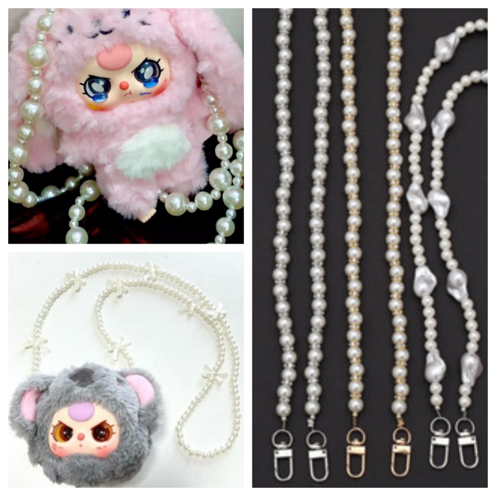 baby three V1/V2/V3 ไข่มุกโทรศัพท์มือถือเชือกเส้นเล็กกระเป๋า ผู้สื่อสาร โซ่กลางแจ้งถือ 120 ซม. ต่อต้าน-สูญหาย ลูกปัด ทําเอง มัลติฟังก์ชั่