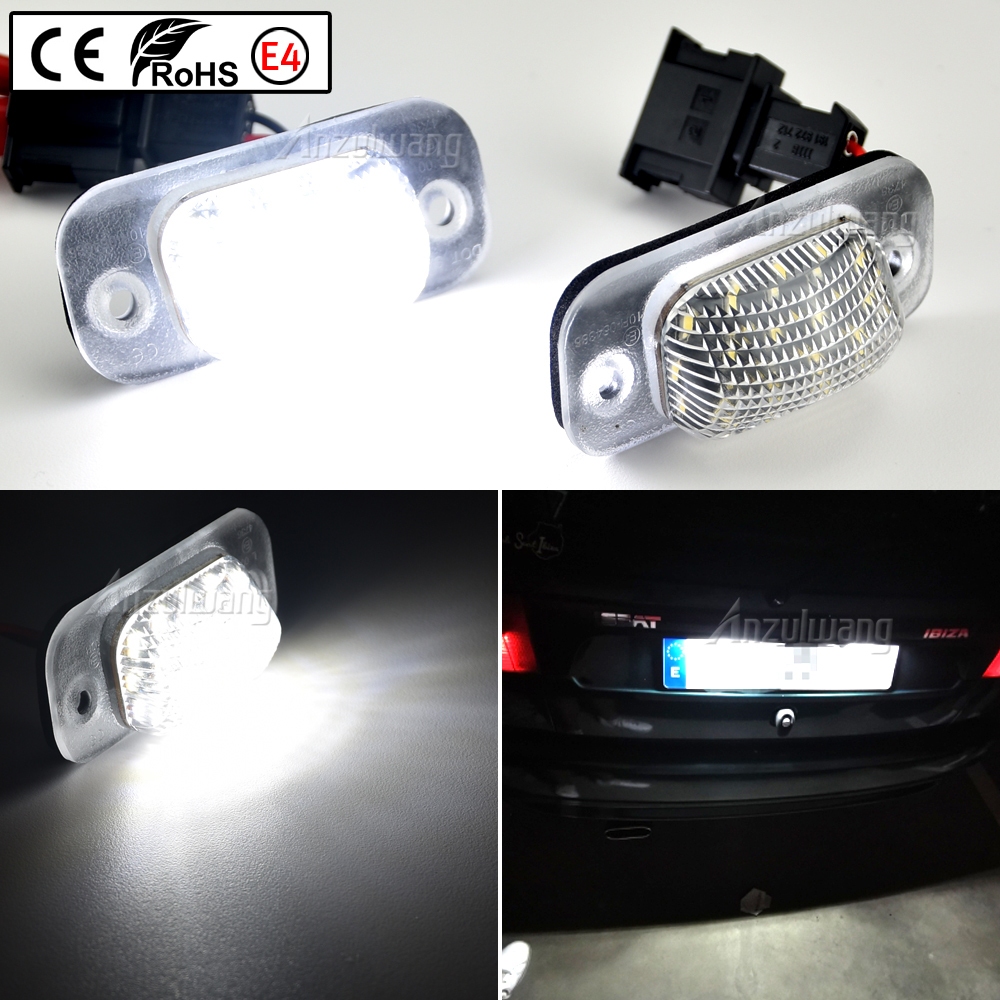 2 ชิ้นรถ LED จํานวนใบอนุญาตโคมไฟสําหรับที่นั่ง Ibiza Cordoba Vario 6K VW Golf 3 Hatchback Cabriolet/