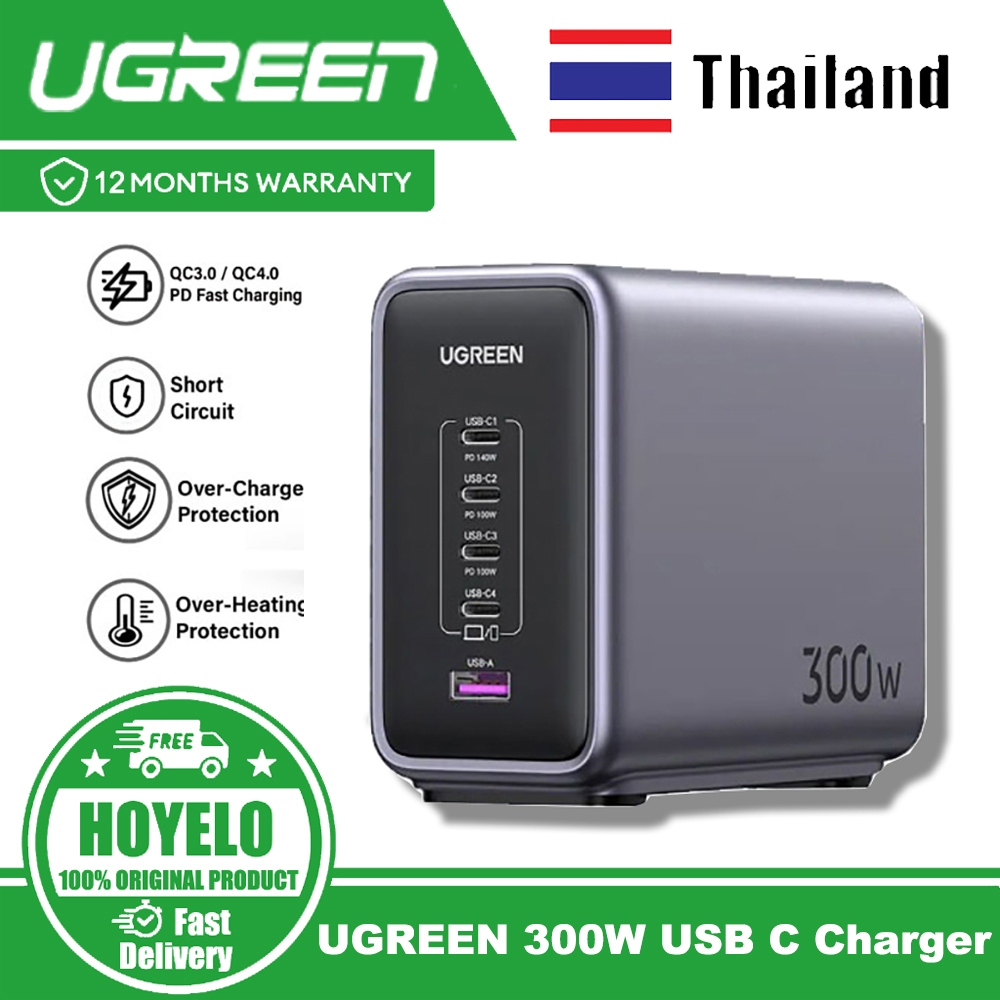 UGREEN Wall Chager Nexode 300W Port PD*5 GaN Fast Charger