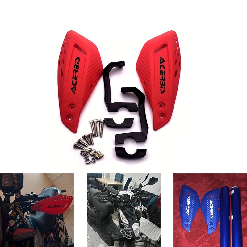 รถจักรยานยนต์ออฟโรดกันกระแทก Handguard พร้อมอุปกรณ์เสริมการปรับเปลี่ยนรถจักรยานยนต์มาตรฐานสองด้านคาร์บอนไฟเบอร์รูปแบบ Handguard กระจก Sh