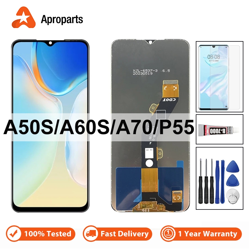 จอแสดงผล LCD สําหรับ Itel A50 A60 A60S A70 P55 5G P661N P665L A665L Touch Screen Digitizer Assembly 