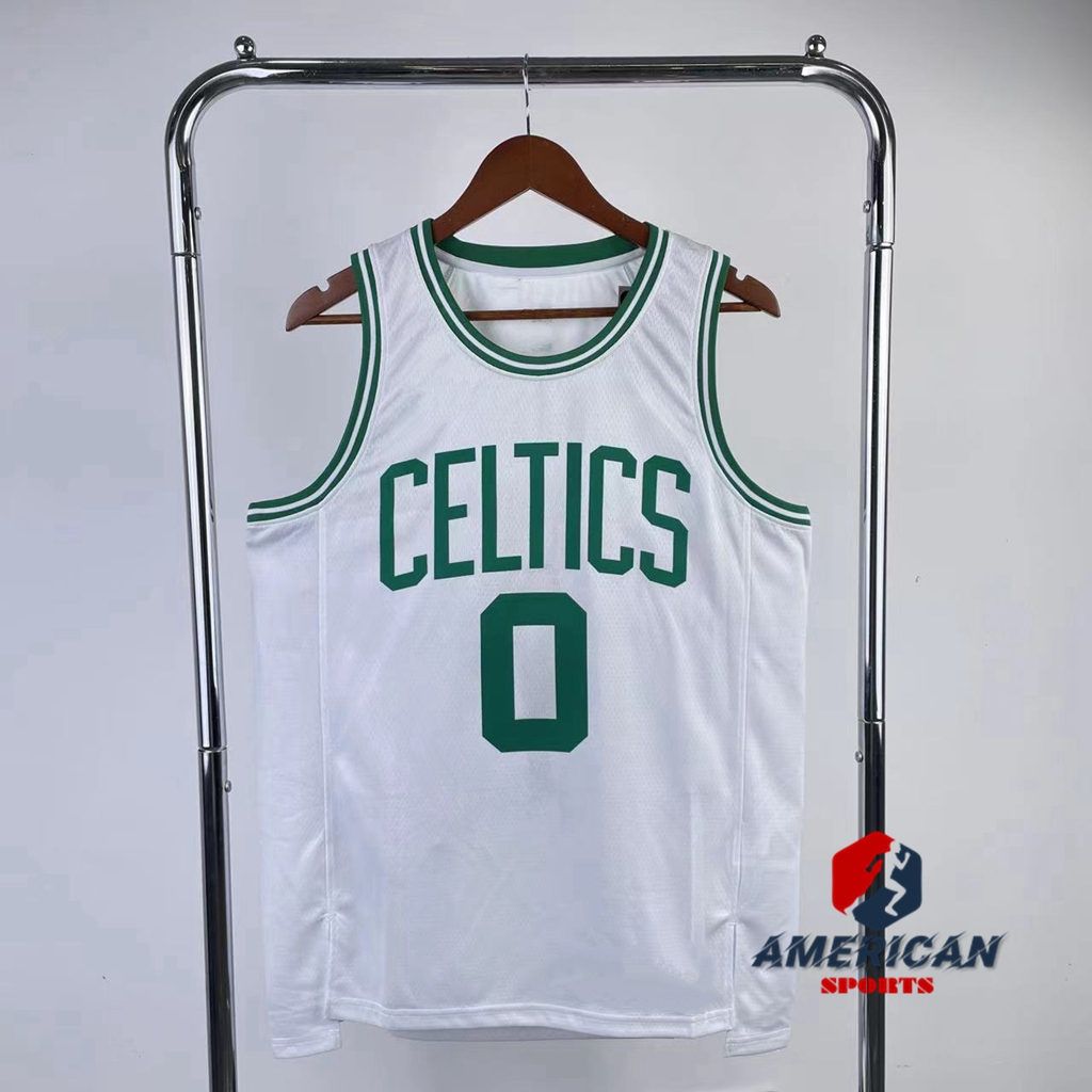 Hot Pressed Mens Jersey Boston Celtics Jayson Tatum 2023-24 เสื้อบาสเก็ตบอลสีขาว